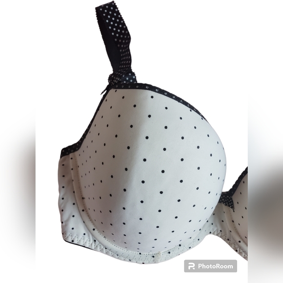 Freya Intimates & Sleepwear Polka-Dot Design in Black and White EUC 32G - Picture 3 of 14
